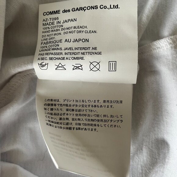 NEW with tags Comme des Garcons Play long sleeve t shirt White men’s XL - Picture 10 of 10